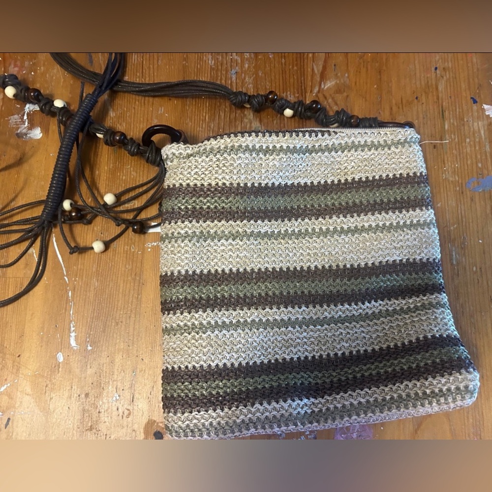Sun ‘n’ sand accessories poly straw crossbody bag